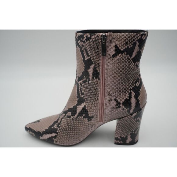 New Aquatalia Leather Snakeskin Animal Print Ankle Boots, Size 9.5, Stylish - Picture 7 of 12